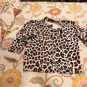 SHEIN Leopard Print Sweater - Black, Brown, White